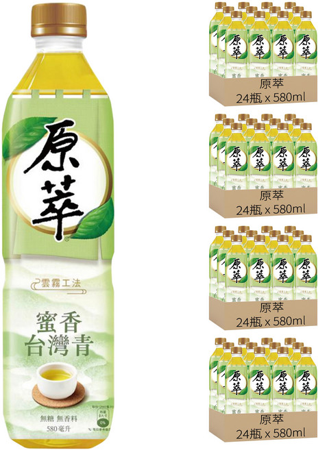 原萃 蜜香台灣青茶, 580ml, 96瓶