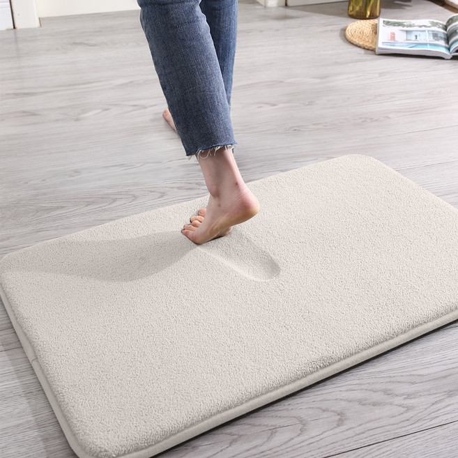 구띵 메모리폼 심플 주방 발매트, 아이보리