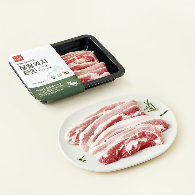 하이포크 동물복지 인증 한돈 삼겹살 구이용 (냉장), 300g, 1개
