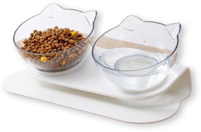 애틱트 반려동물 깔끔 플라스틱 식기 2구, 1개