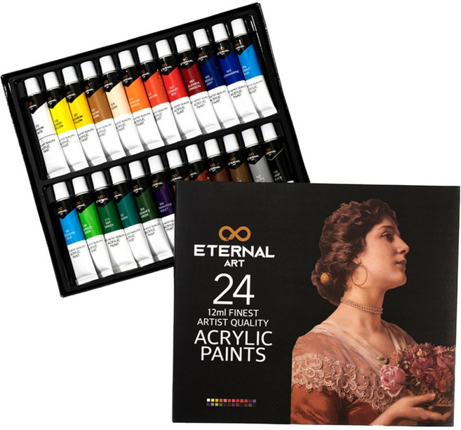 이터널아트 아크릴 물감, 12ml, 24색