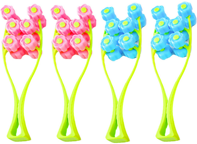 에이비엠코리아 페이스롤러 플라워, 혼합 색상, 4개