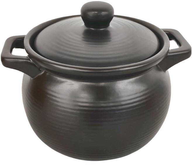 新食器台灣製陶瓷鍋 3.5L, 黑色, 1盒, 25.5cm
