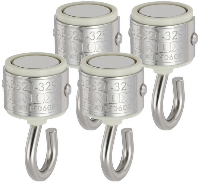 DULTON 工業風強力磁鐵掛勾 32 x 15mm 2個, 象牙, 2組