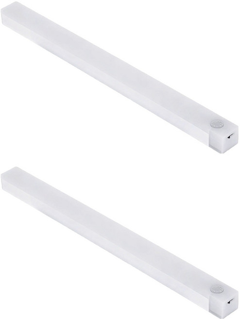 長型磁吸感應燈 USB充電 30cm 2條組, 黃光, 1組