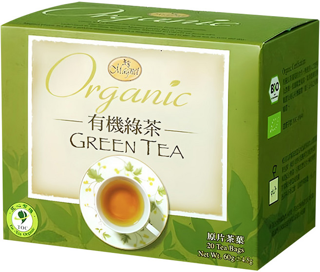 Magnet 曼寧 有機綠茶, 3g, 20包, 1盒