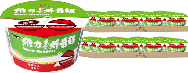 維力 素食炸醬麵 90g, 24入