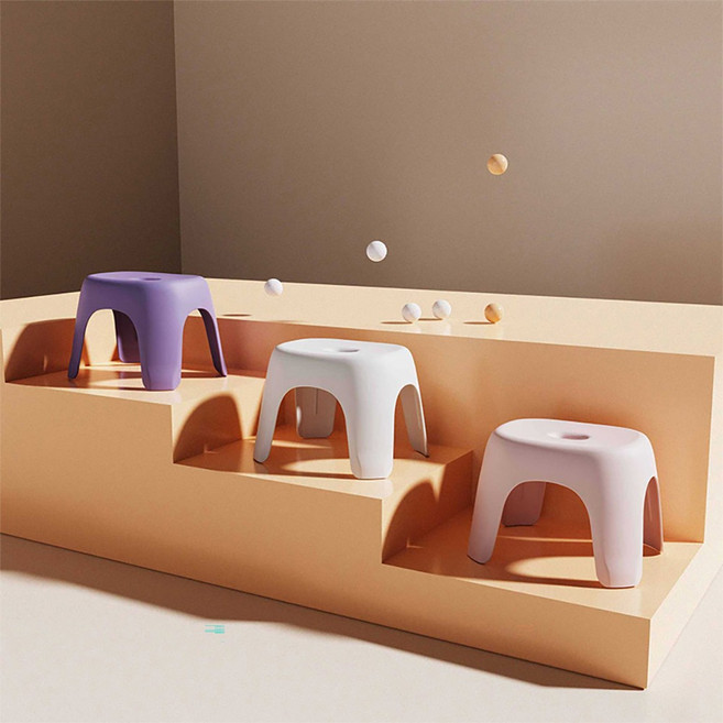 bebehome 清新簡約風加厚 家用小凳子 小 35 x 27 x 20cm, 薄荷綠, 1個