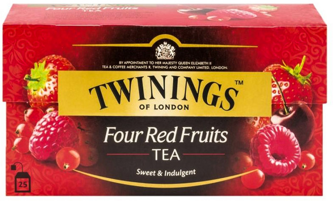 TWININGS 唐寧茶 四紅果茶, 2g, 25包, 1盒