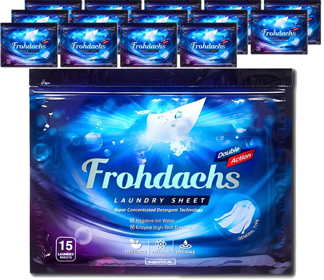 프로닥스 고농축 더블액션 시트세제, 25개, 15개입