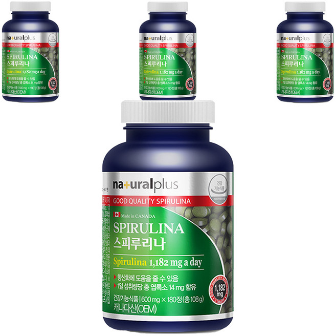 내츄럴플러스 스피루리나, 180정, 4개