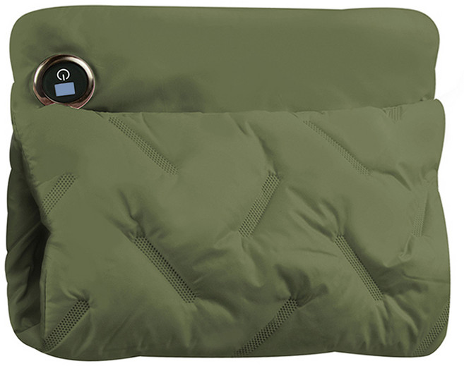 aibo USB三段溫控羽絨暖手袋 暖腰/暖宮/暖背/暖腳, USB-24N1, 墨綠色