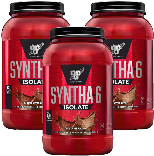 신타6 아이솔레이트 초코맛 단백질 파우더, 912g, 3개