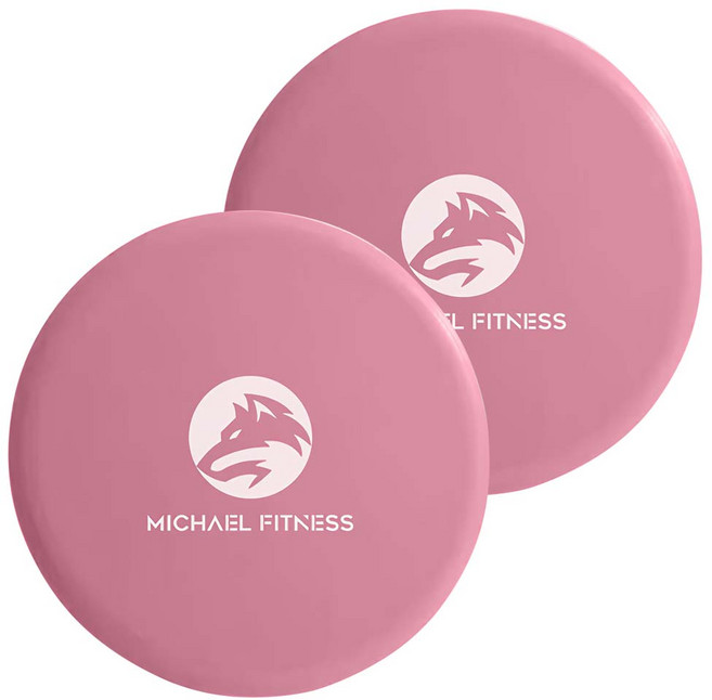MICHAEL FITNESS 麥克健身 健身螺旋紋滑行盤/健身盤/運動滑盤 2片, 粉色, 單一商品