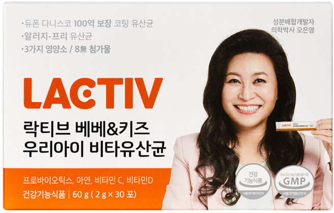 락티브 베베 키즈 우리아이 비타유산균 2g x 30p, 60g, 1개