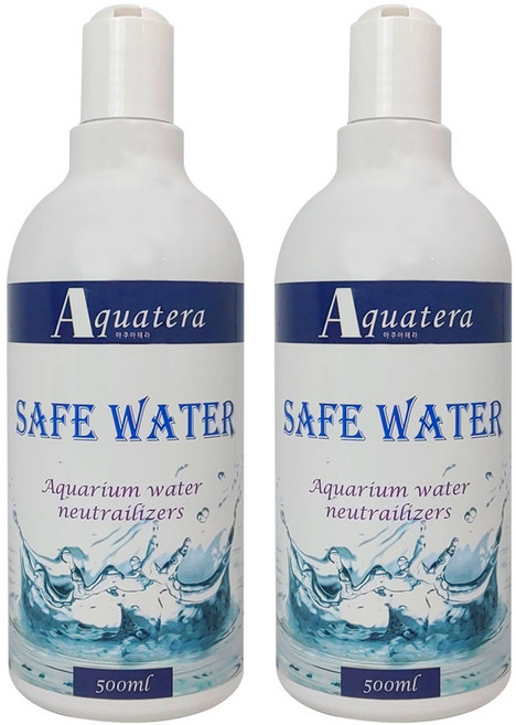 아쿠아테라 세이프워터 염소중화 물갈이제 워터컨디셔너, 500ml, 2개