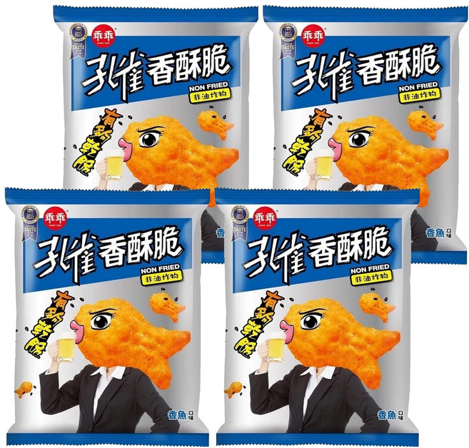 孔雀 香酥脆 香魚 非油炸, 104g, 4包