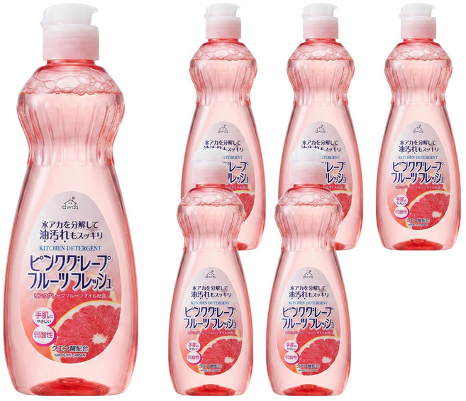 Rocket Soap 火箭石鹼 葡萄柚洗碗精, 600ml, 6瓶