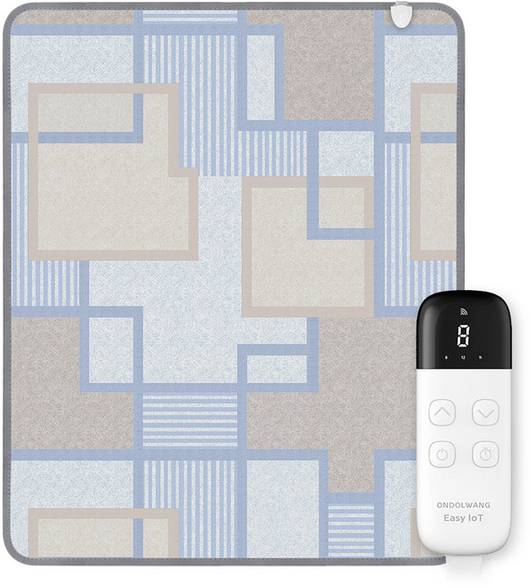 온돌왕 한일메디칼 IoT 탄소 모노륨매트 전기장판 유니크블루 CEL-230W, 2~3인용(150 x 183 cm)