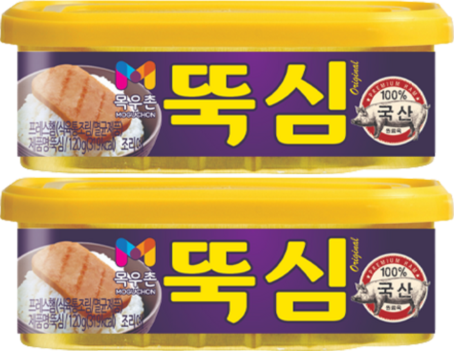 목우촌 뚝심, 120g, 2개