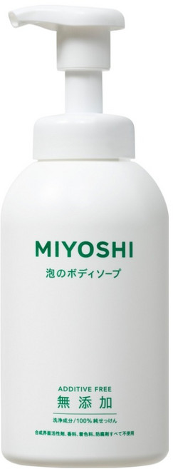 MIYOSHI 無添加 泡沫沐浴乳, 500ml, 1瓶