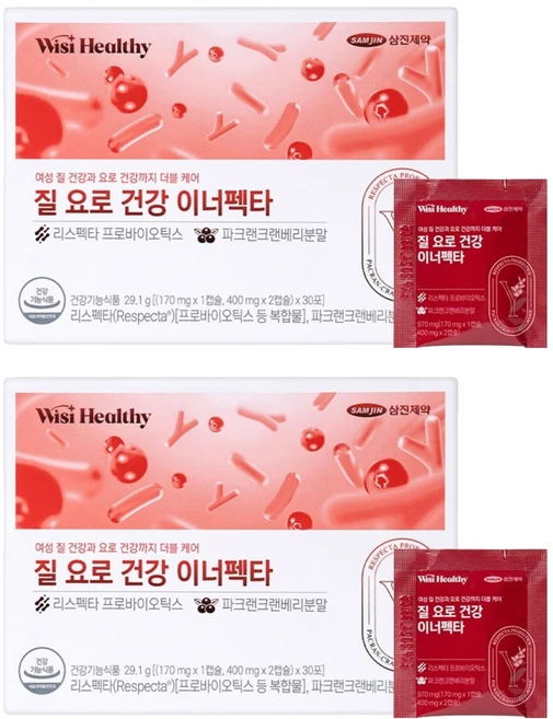 위시헬씨 질 요로 건강 이너펙타 유산균, 30회분, 2개 - 쿠팡