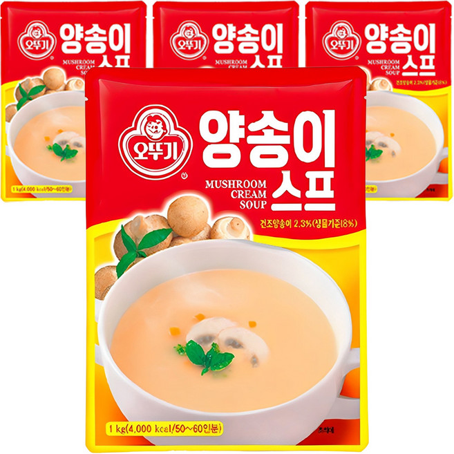 오뚜기 양송이 스프, 1kg, 4개