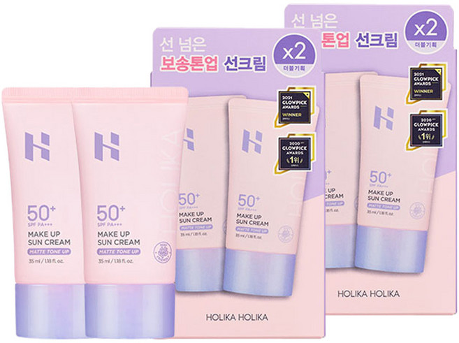 홀리카홀리카 메이크업 선크림 SPF50+ PA+++, 35ml, 4개