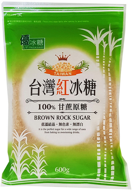 YASASHII 優 台灣紅冰糖, 600g, 1包