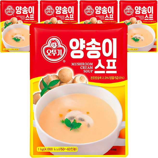 오뚜기 양송이 스프, 1kg, 5개