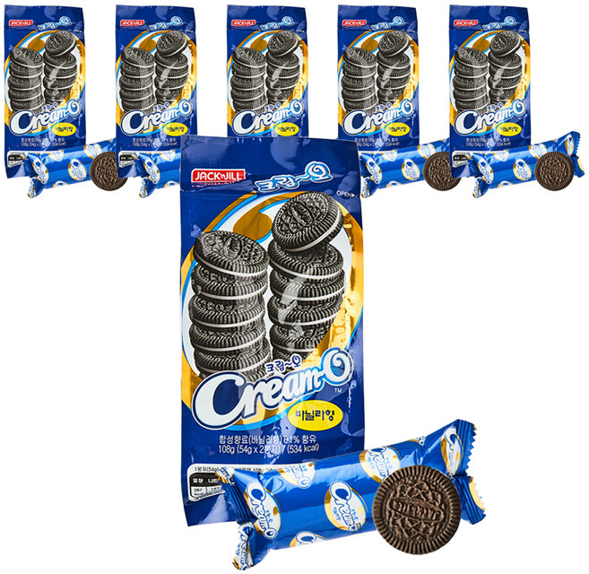 크림오 바닐라향 샌드쿠키, 108g, 6개