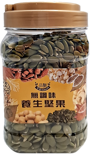 品鮮生活 原味南瓜子, 1罐, 500g
