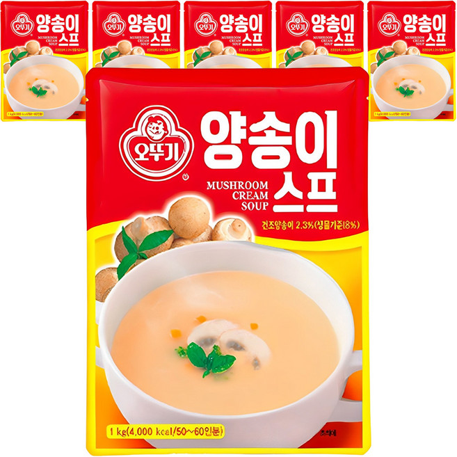오뚜기 양송이스프, 1kg, 6개