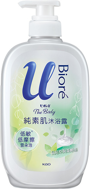 Biore 蜜妮 台灣公司貨 純素肌沐浴露 鼠尾草與萊姆茶, 650g, 1瓶