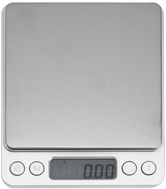 不鏽鋼電子秤 電池款, 0.5kg, 經典銀, CAES0004
