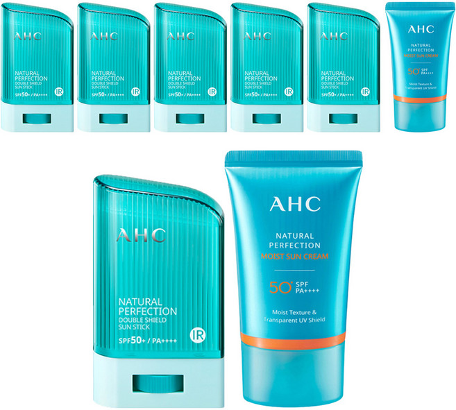 AHC 더블쉴드 선스틱 SPF50+ PA++++ 14g x 3p + 선크림 50ml 세트, 2개