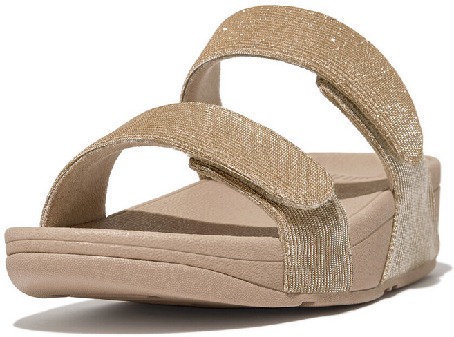 핏플랍 여성용 루루 어저스터블 쉬머럭스 슬라이드 샌들