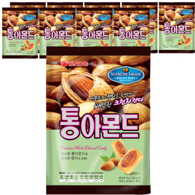 오리온 통아몬드 캔디, 90g, 10개