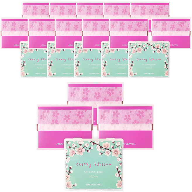 어반리브즈 벚꽃기름종이 50p + 거울케이스 + 리필 150p, 6세트
