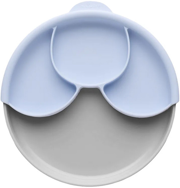 miniware 天然聚乳酸分隔餐盤組 22.7 x 4.5 x 24cm, 麵包盤 + 矽膠吸盤 + 聰明分隔盤, 芝麻薰衣草, 1組