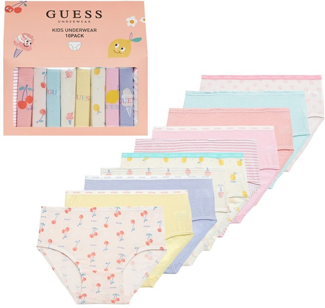 GUESS UNDERWEAR 女童學生三角內褲10件組