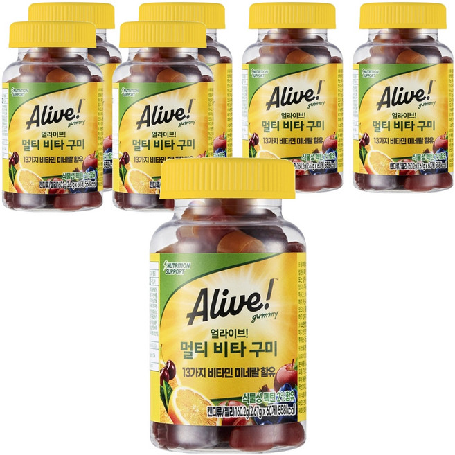 얼라이브 멀티 비타 구미, 60정, 7개