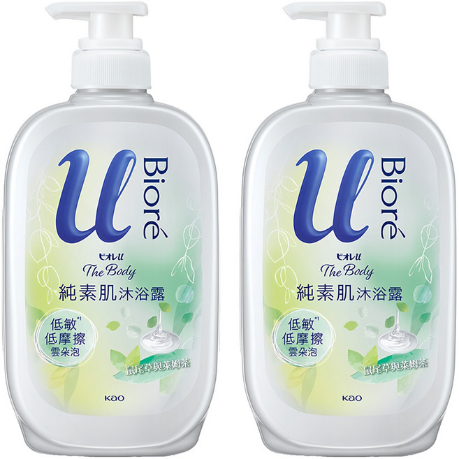 Biore 蜜妮 台灣公司貨 純素肌沐浴露 鼠尾草與萊姆茶, 650g, 2瓶