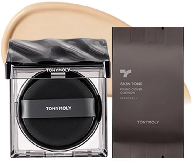 토니모리 스킨톤 픽싱 커버 쿠션 파운데이션 본품 13g + 리필 세트, 베이지, 1개