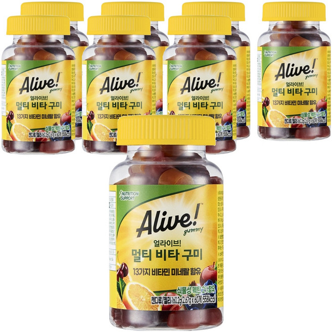얼라이브 멀티 비타 구미, 60정, 8개
