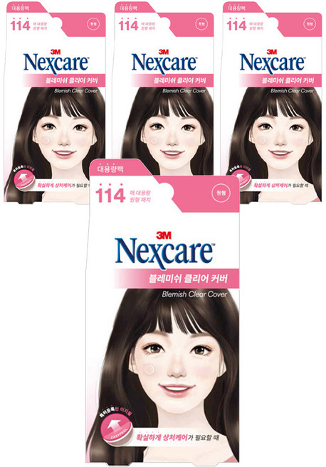넥스케어 3M 블레미쉬 클리어 커버 이지필, 114개입, 4개
