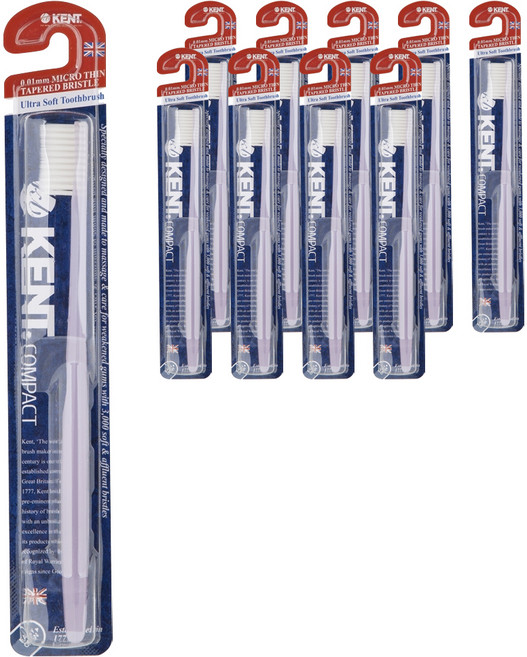 켄트 콤팩트 초극세모 칫솔 퍼플, 1개입, 10개