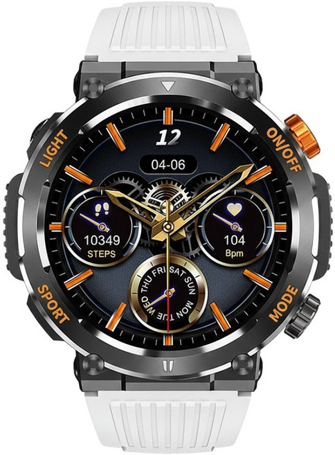 MIVSEN 心率通話手錶 指南針運動 H17, 藍牙, 1.46吋, 白色, 1支