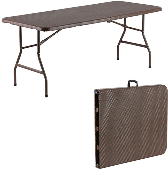 오에이데스크 프리미엄 브로몰딩 접이식 테이블 1800 OT189, 브라운