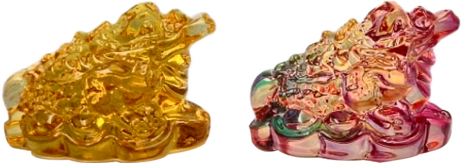 水晶金蟾擺件 2入組